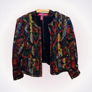 Catherine Malandrino Bold Print Blazer | Size 12